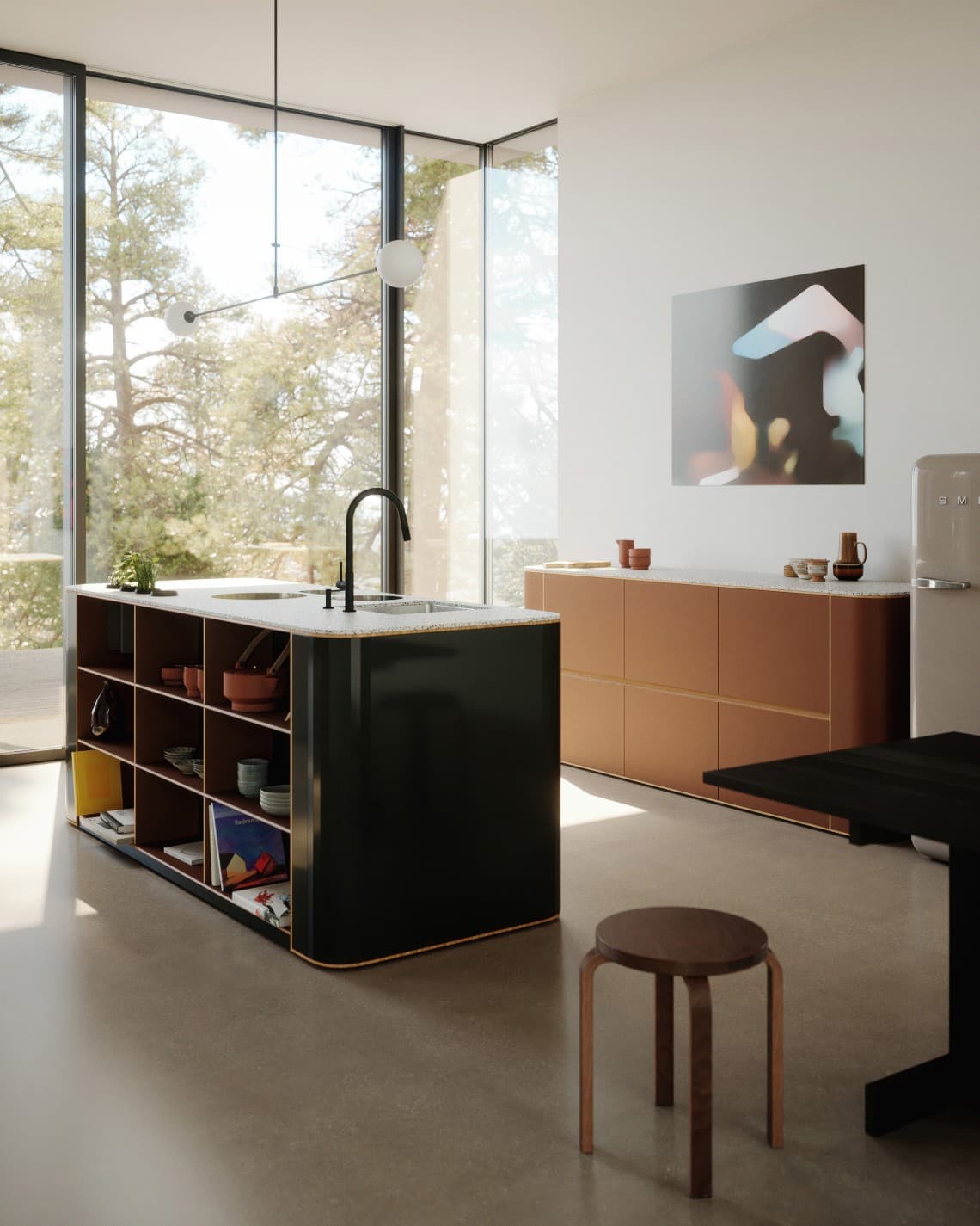 Individuell nach Maß angefertigte Kücheninsel in Wien